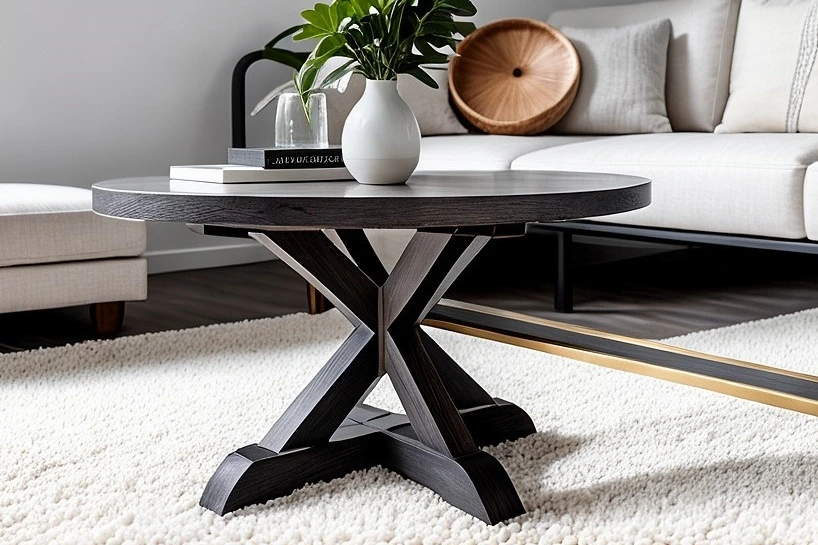 Vackert soffbord i en tidlös design från Nordanlids Rustik. Raka kryss i underredet med mjuka former på fötterna.